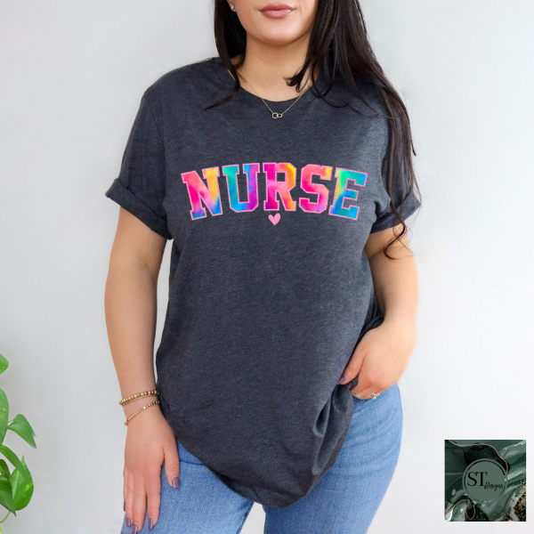 Nurse Varsity Tie-dye T-Shirt